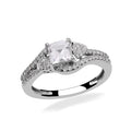 Lab Created White Sapphire Ring in Sterling Silver - Sticky add to cart bar
