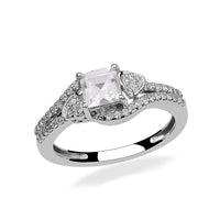 Lab Created White Sapphire Ring in Sterling Silver