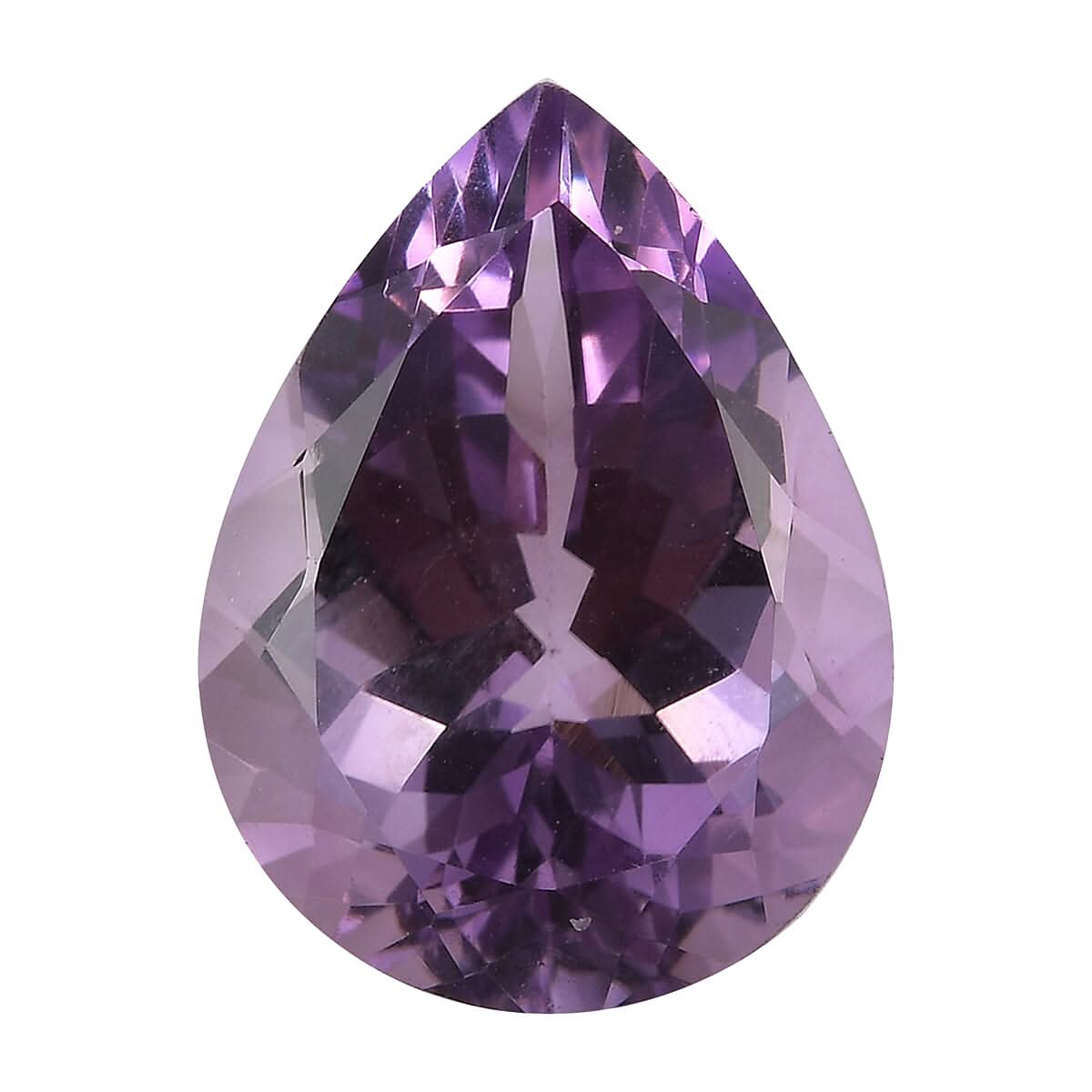AA Rose De France Amethyst (Pear 16x12 mm) 8.02 ctw Loose Gemstone