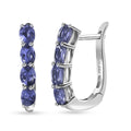 Tanzanite Earrings in Platinum Over Sterling Silver 1.35 ctw - Sticky add to cart bar