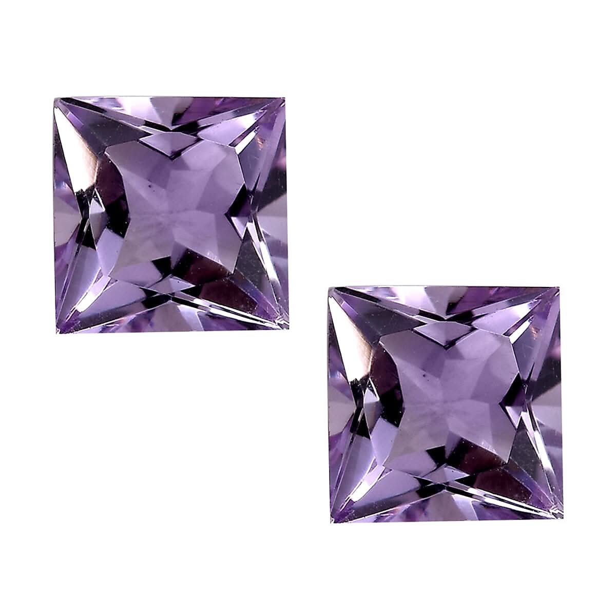 Princess Cut Rose De France Amethyst (Sqr 7 mm) 2.82 ctw Loose Gemstone