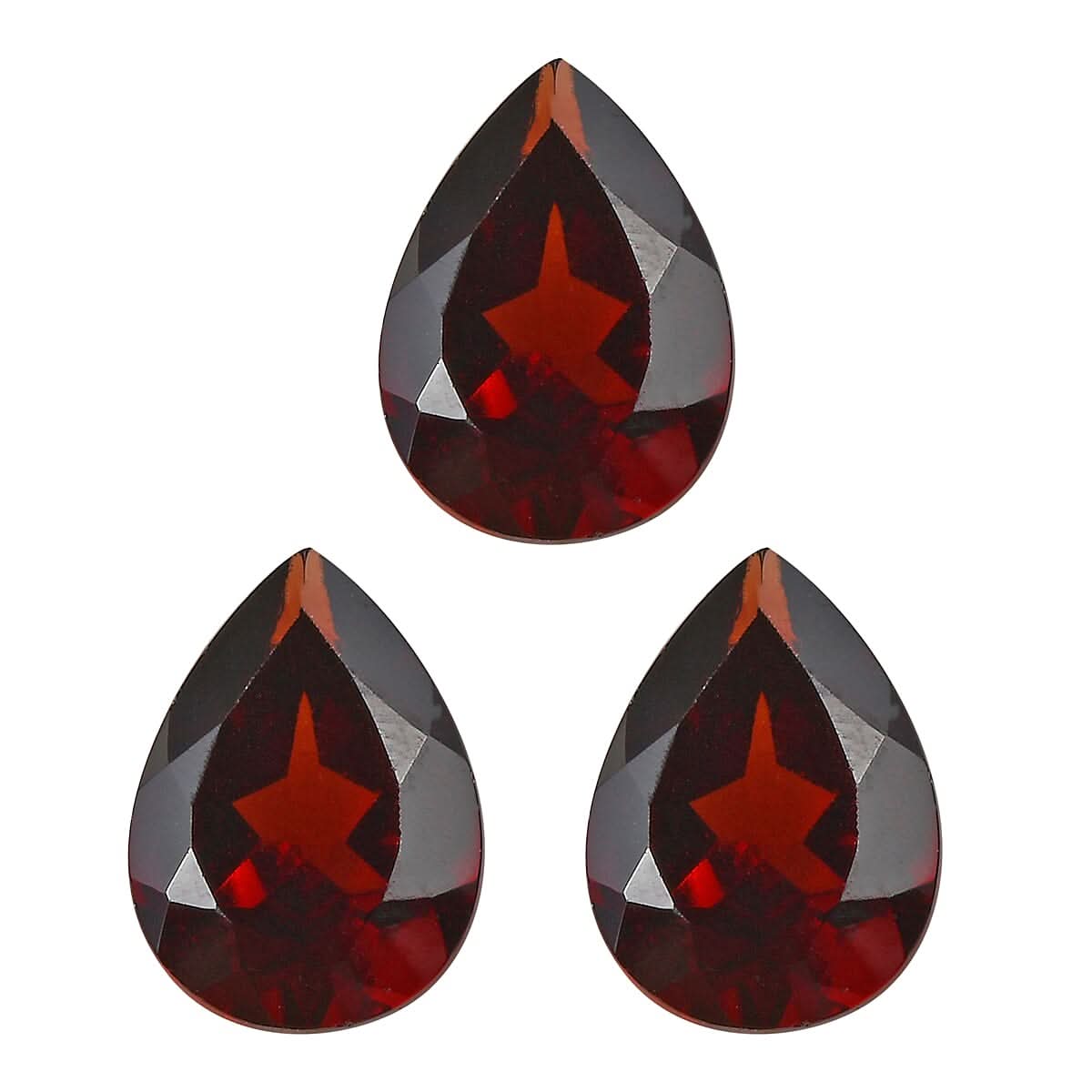 AA Mozambique Garnet Set of 3 (Pear 7x5 mm) 2.28 ctw Loose Gemstone