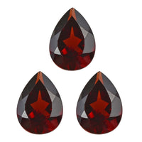 AA Mozambique Garnet Set of 3 (Pear 7x5 mm) 2.28 ctw Loose Gemstone
