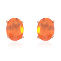 Jalisco Fire Opal 1.71 ctw Oval Stud Earrings in 14K Yellow Gold - Sticky add to cart bar