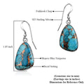 SANTA FE Style Mojave Blue Turquoise Dangle Earrings in Sterling Silver 18.00 ctw - Sticky add to cart bar
