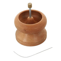 Pine Wood Bead Spinner with Stainless Steel Needle