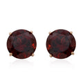 Mozambique Garnet 3.00 ctw Round Stud Earrings in 10K Yellow Gold - Sticky add to cart bar