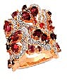 Ruby, Zircon Ring in 14K RG Over Sterling Silver (9.89 g) (Size 10.0) 2.93 ctw