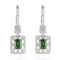 One Of A Kind Certified & Appraised Rhapsody 950 Platinum AAAA Tsavorite Garnet and E-F VS Diamond Earrings 7 Grams 3.25 ctw - Sticky add to cart bar