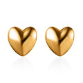 14K Yellow Gold Over Sterling Silver Heart Earrings 1.25 Grams - Sticky add to cart bar
