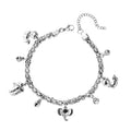 Love for Animals Bell Charm Anklet in Stainless Steel (9-11 in) - Sticky add to cart bar