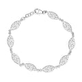 Sterling Silver Openwork Bracelet (7.50 In) 4.20 Grams - Sticky add to cart bar