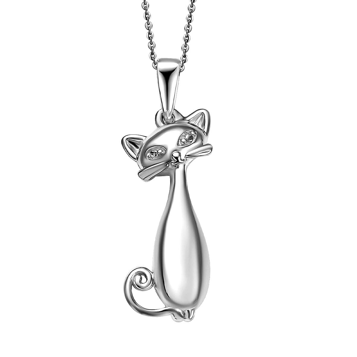 Platinum Over Sterling Silver Pendant