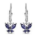 Brazilian Citrine 0.65 ctw Dangle Drop Earrings in Stainless Steel Sterling Silver, Citrine Butterfly Earrings - Sticky add to cart bar