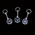 Set of 3 Butterfly, Flower and Angel Crystal Keychains with LED Light (4 in) - Sticky add to cart bar