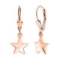 14K Rose Gold Over Sterling Silver Lever Back Earrings 2.88 Grams
