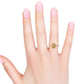 ILIANA 18K Yellow Gold AAA Imperial Topaz and G-H SI Diamond Halo Ring 2.35 Grams 1.00 ctw - Sticky add to cart bar