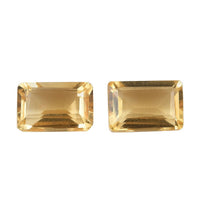 AA Brazilian Citrine Set of 2 (Oct 6x4 mm) 0.90 ctw Loose gemstone