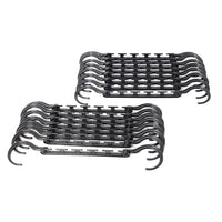 Set of 2 8pc Space Saving Hangers -Black (Holds up to 30 lbs)