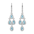 KARIS Sky Blue Topaz Lever Back Earrings in Platinum Bond and Stainless Steel 1.85 ctw - Sticky add to cart bar