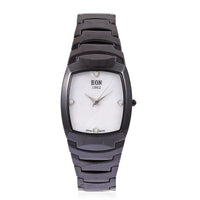 EON 1962 Diamond Swiss Movement Water Resistant Watch with Black Ceramic Strap & Stainless Steel Back TDiaWt 0.06 cts, TGW 383.96 cts.
