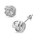 Knot Stud Earrings in Sterling Silver 4.10 Grams - Sticky add to cart bar