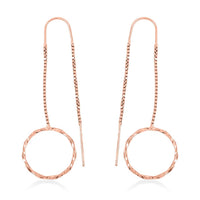 Dangle Earrings in 14K Rose Gold Over Sterling Silver 2.30 Grams