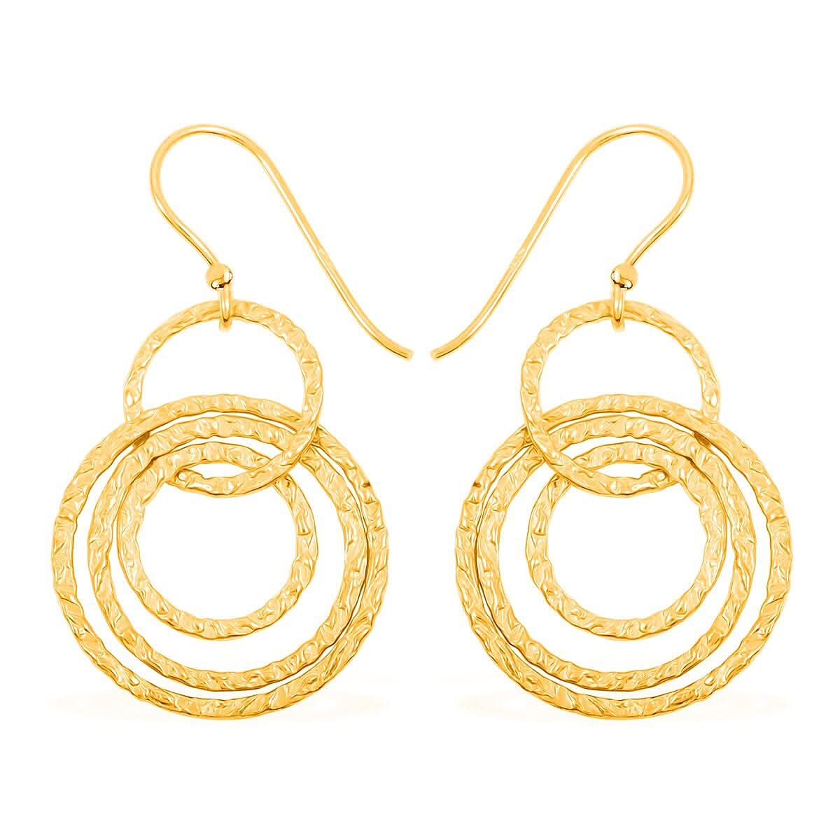 Earrings in 14K Yellow Gold Over Sterling Silver 3 Grams