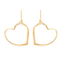 Heart Earrings in 14K Yellow Gold Over Sterling Silver 2.30 Grams - Sticky add to cart bar