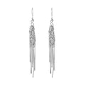 Dangle Earrings in Rhodium Over Sterling Silver 3.60 Grams - Sticky add to cart bar