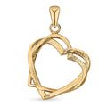 Heart Pendant in YG Over Sterling Silver 2.70 Grams - Sticky add to cart bar
