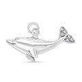 Fish Pendant without Chain in Rhodium Over Sterling Silver 3 Grams - Sticky add to cart bar