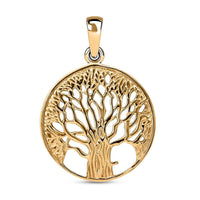 Tree of Life Pendant in YG Over Sterling Silver 3.10 Grams