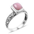 Bali Legacy Peruvian Pink Opal Ring in Sterling Silver (Size 7.0) 1.75 ctw - Sticky add to cart bar