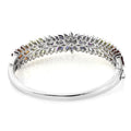 Multi Gemstone Bangle Bracelet in Platinum Over Sterling Silver (6.50 in) 10.60 ctw - Sticky add to cart bar