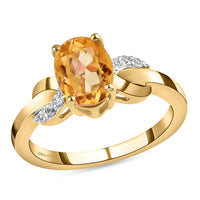 Brazilian Citrine Ring in Sterling Silver