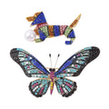 Set of 2 Simulated Pearl, Multi Gemstone, Enameled Dog & Butterfly Brooches in Dualtone - Sticky add to cart bar