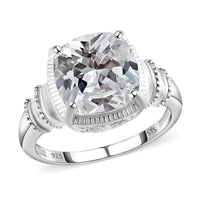 Simulated Diamond Ring in Sterling Silver