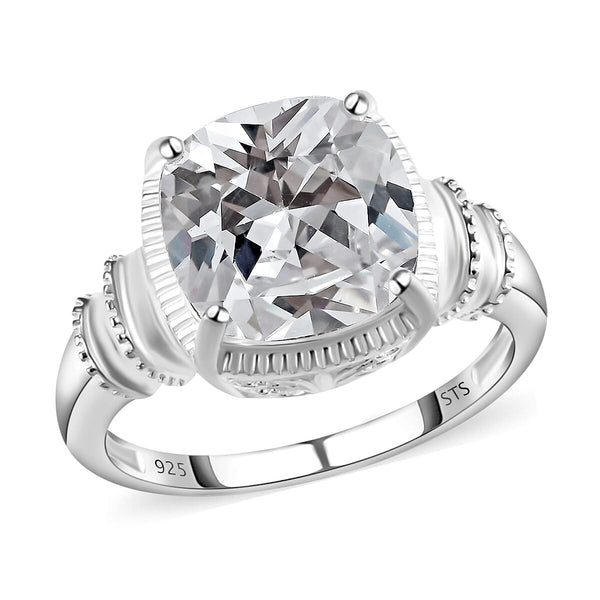 Simulated Diamond Ring in Sterling Silver - Product card gallery slide 1 (9450424402175)