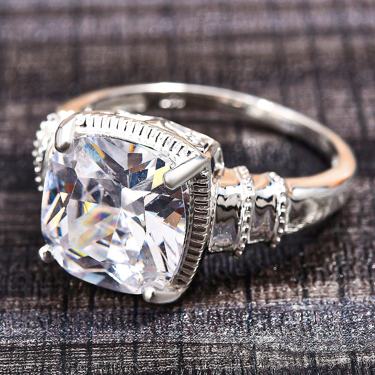 Simulated Diamond Ring in Sterling Silver (2)