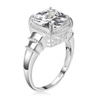 Simulated Diamond Ring in Sterling Silver