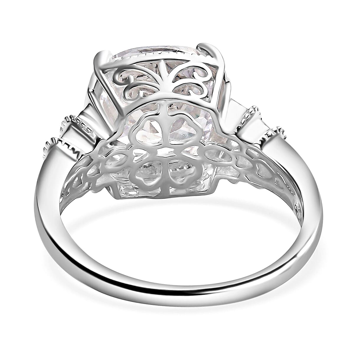 Simulated Diamond Ring in Sterling Silver (5)