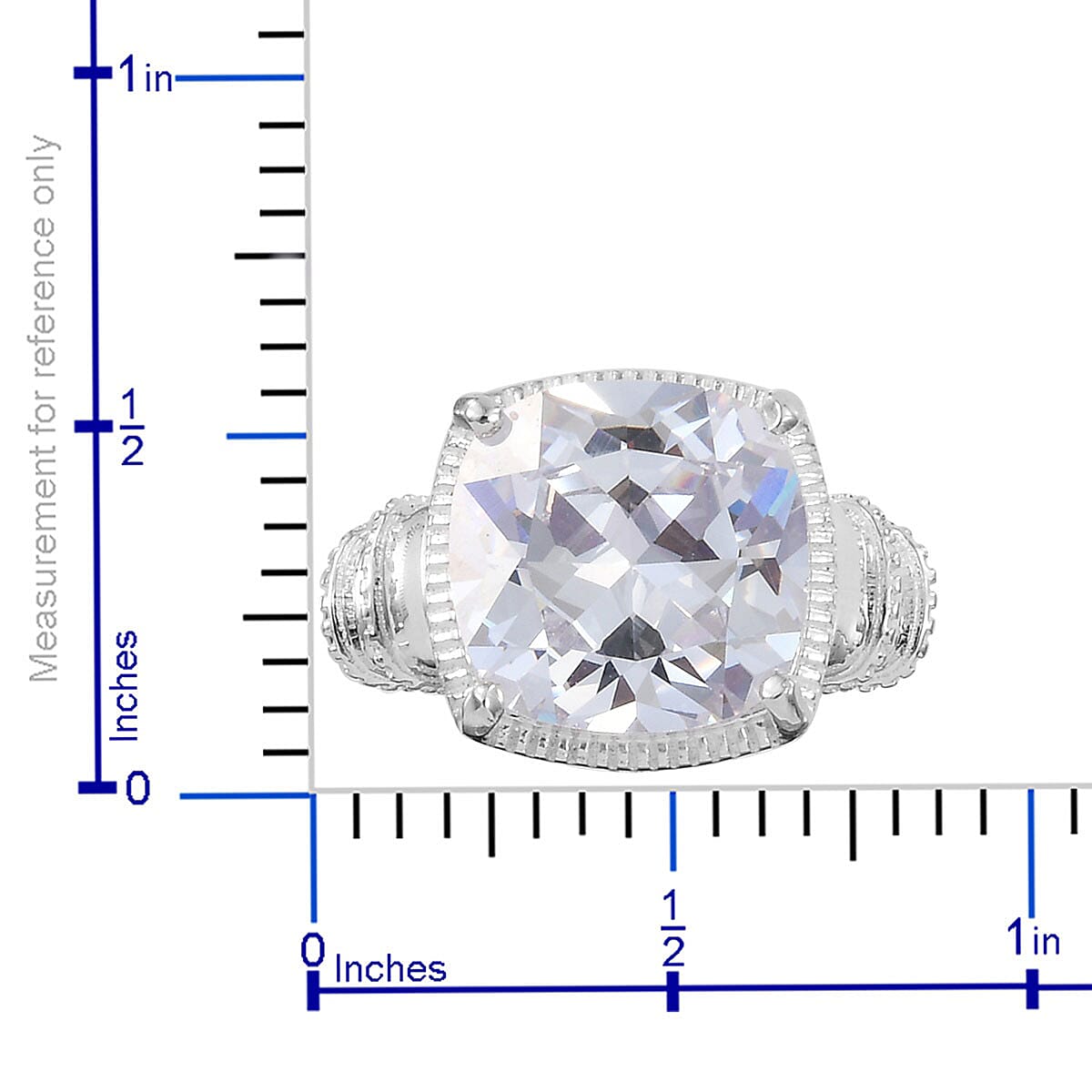 Simulated Diamond Ring in Sterling Silver (7)