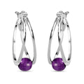 D'Joy Mojave Purple Turquoise 2.40 ctw Earrings in Sterling Silver, Fancy Earrings, Birthday Gifts - Sticky add to cart bar