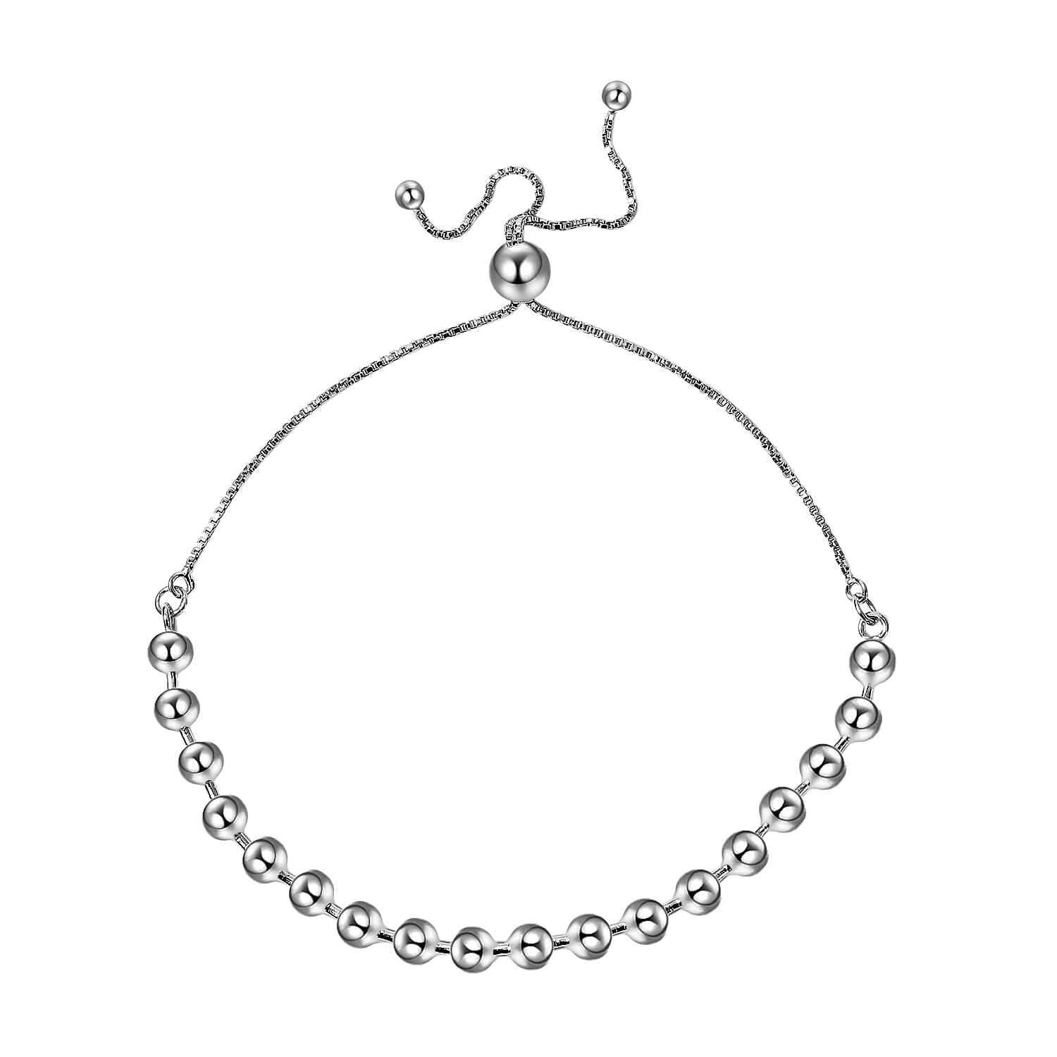 14K Yellow Gold Over Sterling Silver Dew Drops on a String Bolo Bracelet 6 Grams
