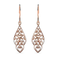 Openwork Earrings in Platinum Over Sterling Silver (3.92 g)