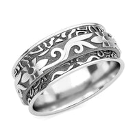 Artisan Crafted Spinner Ring in Sterling Silver