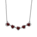 Mozambique Garnet Convertible Pendant Necklace 18 Inches in Sterling Silver 3.00 ctw - Sticky add to cart bar