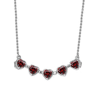 Mozambique Garnet Convertible Pendant Necklace 18 Inches in Sterling Silver 3.00 ctw