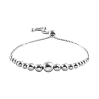 Artisan Crafted 14K RG Over Sterling Silver Beaded Bolo Bracelet (4.50 g)